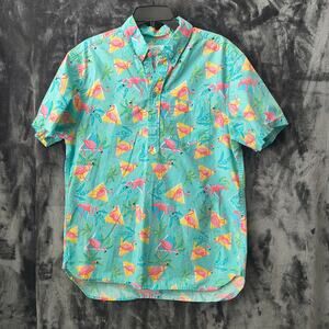 Chubbies Flamingo Collared Lightweight Mens Large Short Sleeve Shirt